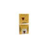 String en dentelle taupe ouvert avec chaînes dorées 